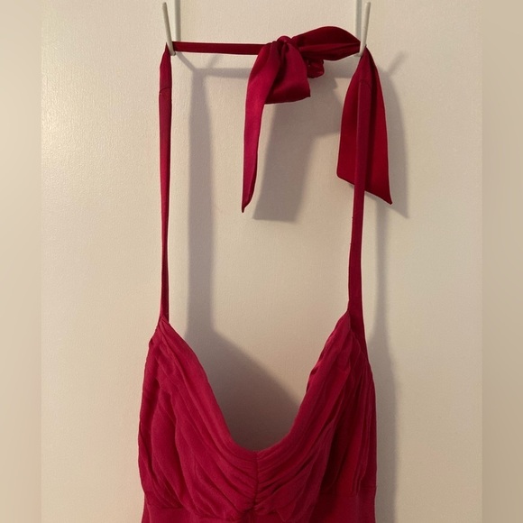 Donna Ricco New York - Pink Flowy Elegant Halter Dress - Size 14 - Picture 5 of 11